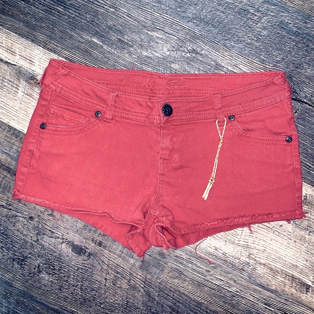 Vanilla Star Red Jean Shorts